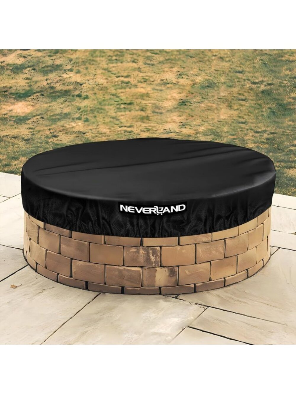 Round Fire Pit Cover 61-66" | Waterproof Outdoor Protection for In-Ground Pits